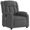vidaXL Fauteuil inclinable de massage &eacute;lectrique gris fonc&eacute; tissu