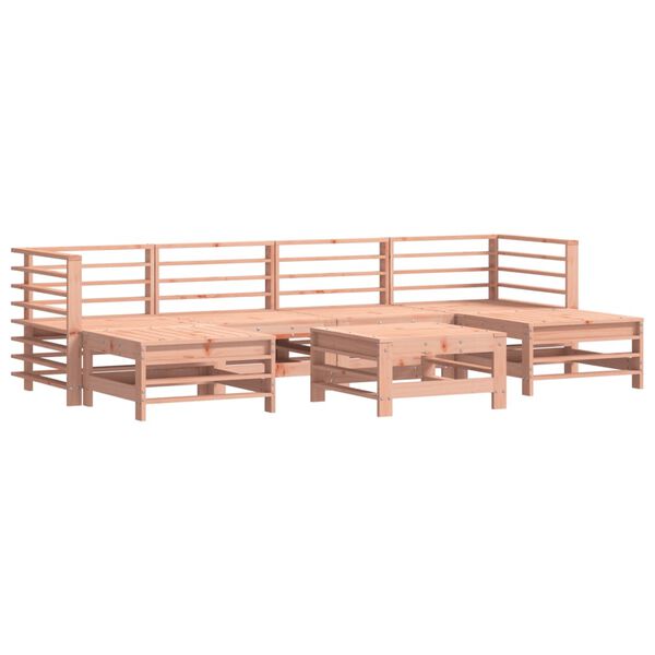 vidaXL Salon de jardin 7 pcs avec coussins bois massif douglas