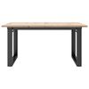 vidaXL Table basse cadre en O 80x80x45 cm bois de pin massif et acier