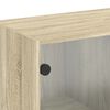 vidaXL Armoire murale avec portes en verre ch&ecirc;ne sonoma 68x37x68,5 cm