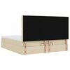 VidaXL Cadre de lit ottoman avec matelas cr&egrave;me 160x200 cm tissu