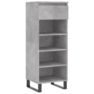 vidaXL Armoire &agrave; chaussures Gris b&eacute;ton 40x36x105 cm Bois d'ing&eacute;nierie