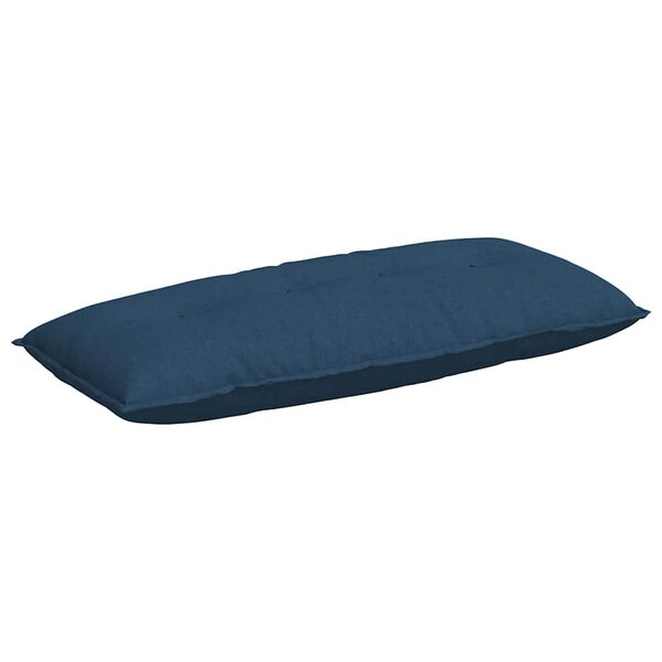 vidaXL Coussin de Dos Bleu 120 x 19 x 50 cm tissu