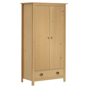 vidaXL Garde-robe &agrave; 2 portes Hill 89x50x170 cm Bois de pin solide