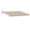 vidaXL Auvent r&eacute;tractable &eacute;lectrique Beige et blanc 3,5 x 2 m