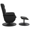 vidaXL Fauteuil inclinable de massage avec repose-pied noir similicuir