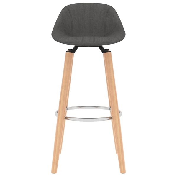 vidaXL Tabourets de bar lot de 2 gris fonc&eacute; tissu