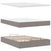 VidaXL Cadre de lit ottoman avec matelas taupe 140x190 cm tissu