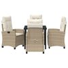 vidaXL Ensemble de salle &agrave; manger pour jardin 5 pcs Beige polyrotin