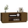 vidaXL Meuble TV Marron miel 110x35x40,5 cm Bois de pin massif