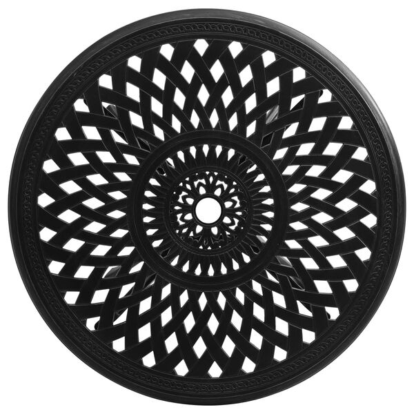 vidaXL Table de jardin Noir 78x78x72 cm Aluminium coul&eacute;