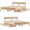 vidaXL Cadre de lit sans matelas 135x190 cm bois de pin massif