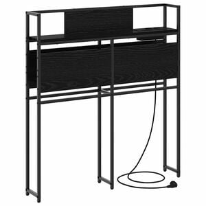 vidaXL Tête de lit de rangement Chêne noir 75 cm Bois d'ingénierie