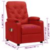 vidaXL Fauteuil de massage &eacute;lectrique Rouge bordeaux Similicuir