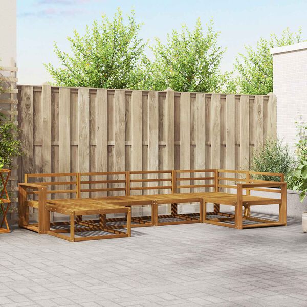 vidaXL Ensemble de canap&eacute;s d'ext&eacute;rieur 6 pcs Naturel