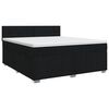 vidaXL Lit boxspring avec matelas Noir 160 x 200 cm Tissu
