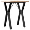 vidaXL Table &agrave; manger cadre en Y 60x60x75,5cm bois de pin massif acier