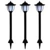 vidaXL Lampe solaire &agrave; LED d'ext&eacute;rieur 3 pcs Noir