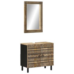 vidaXL Ensemble de meubles salle de bain 2 pcs bois de manguier massif