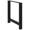 vidaXL Pieds de table &agrave; manger Noir 2 pi&egrave;ces 70 x (72-73) cm Acier