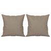 vidaXL Canap&eacute; 2 places avec oreillers taupe 120 cm tissu microfibre