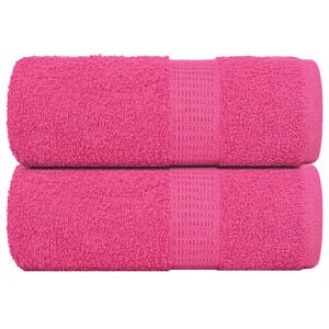 vidaXL Serviettes de toilette FROGN 2 pi&egrave;ces Rose 30x30 cm 360 g/m&sup2;