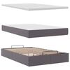 VidaXL Cadre de lit ottoman avec matelas gris 120x200 cm similicuir