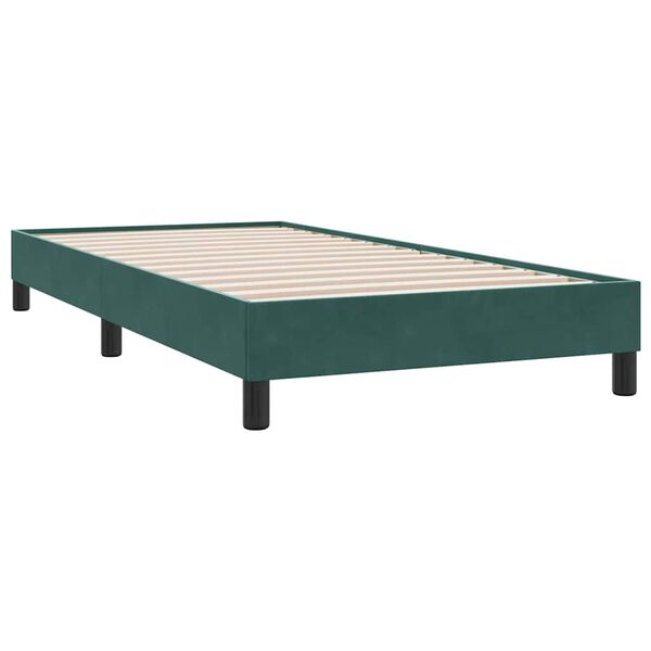 vidaXL Cadre de lit sans matelas vert foncé 80x220 cm velours