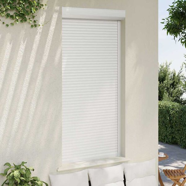 vidaXL Volet roulant aluminium 100x210 cm blanc