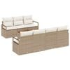 vidaXL Ensemble de canap&eacute; de jardin 8 pc Beige et cr&egrave;me polyrotin
