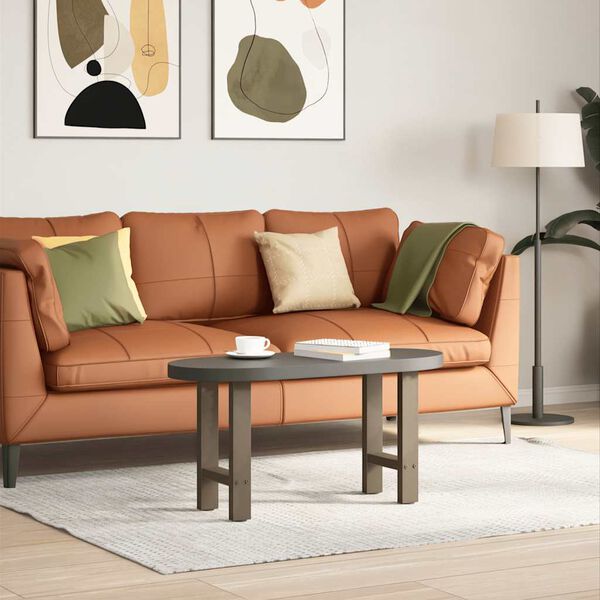 vidaXL Pieds de table basse en acier naturel, 2 pièces, 38 x (42-43) cm