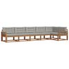 vidaXL Ensemble de canap&eacute;s d'ext&eacute;rieur 6 pc Naturel et gris clair