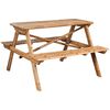 vidaXL Table de pique-nique 120 x 120 x 78 cm Bambou