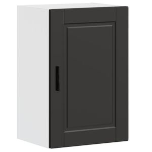 vidaXL Armoire murale de cuisine Porto noir bois d'ing&eacute;nierie
