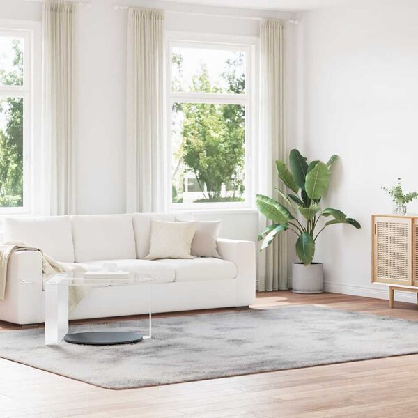 vidaXL Tapis shaggy &agrave; poils longs NAVARRA gris argent&eacute; 240x340 cm