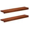 vidaXL Appuis de fen&ecirc;tre 2 pc Marron 70 x 15 x 2 cm