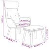 vidaXL Chaise de relaxation repose-pied Gris fonc&eacute; Similicuir et tissu