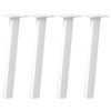 vidaXL Pieds de table basse 4 pi&egrave;ces Blanc 42 cm Acier
