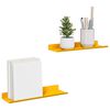 vidaXL &Eacute;tag&egrave;re flottante 2 pcs Jaune moutarde 30 x 9 x 2,5 cm Acier