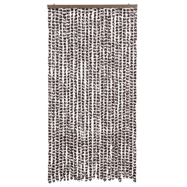 vidaXL Moustiquaire Marron et blanc 100x220 cm Chenille
