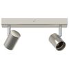 vidaXL Spot de plafond Nickel brossé 26 x 6.5 x 11.5 cm Acier