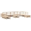 vidaXL Salon de jardin 11 pcs bois de pin massif