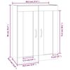 vidaXL Armoire murale suspendue Noir 69,5x32,5x90 cm