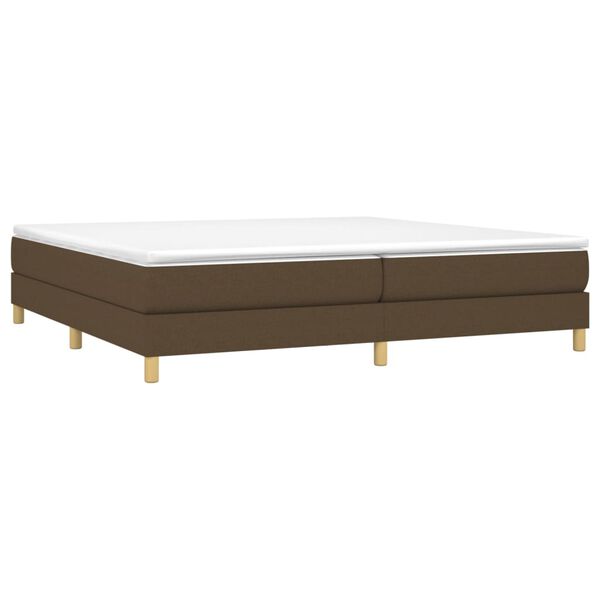 vidaXL Sommier &agrave; lattes de lit avec matelas Marron fonc&eacute; 200x200 cm