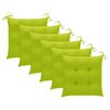 vidaXL Chaises pliables de jardin avec coussins lot de 6 Bois de teck