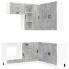 vidaXL Unit&eacute; de cuisine PORTO 8 pc Gris b&eacute;ton Bois d'ing&eacute;nierie