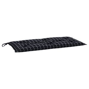 vidaXL Coussin de banc de jardin carreaux noir 100x50x7cm tissu oxford
