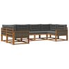 vidaXL Ensemble de canap&eacute;s d'ext&eacute;rieur 6 pc Naturel et Anthracite