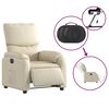 vidaXL Fauteuil inclinable &eacute;lectrique Cr&egrave;me Similicuir