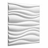 vidaXL Panneaux muraux 4 pc 50 x 50 cm Blanc